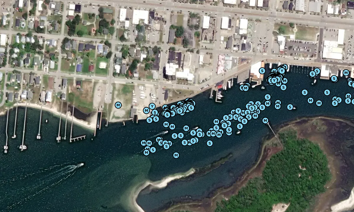 Satelite image of Morehead City Transient Docks