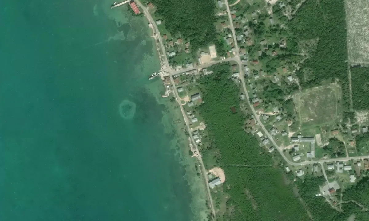 Satelite image of Mores Island Town Dock