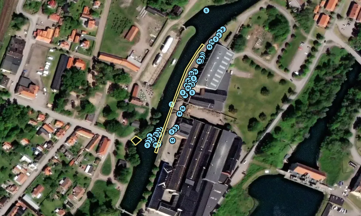Satelite image of Motala mekaniska verkstad