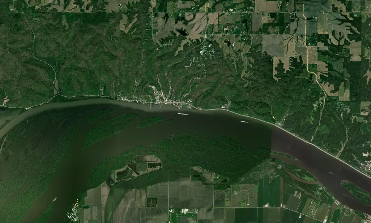 Flyfoto av Mouth of the Illinois River