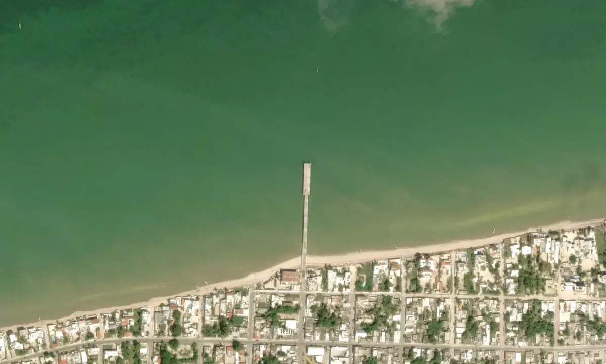 Flyfoto av Muelle de Chicxulub Puerto