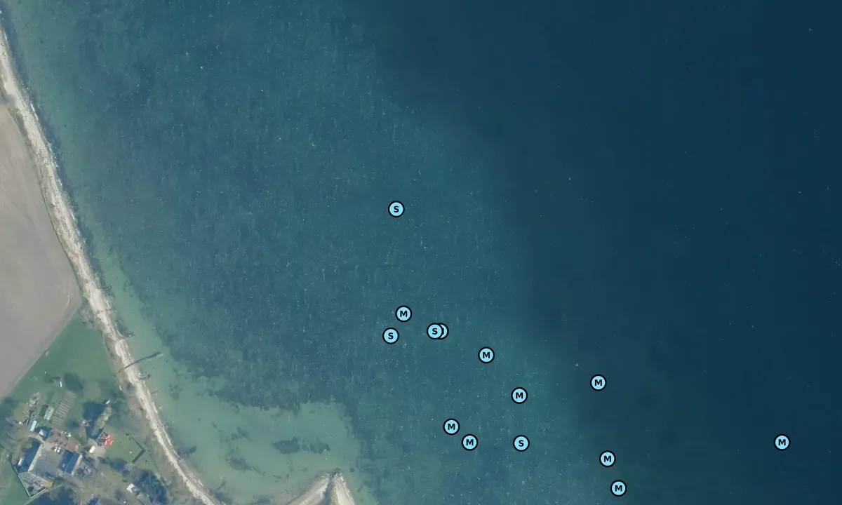 Satelite image of Munke Avernakø bouy