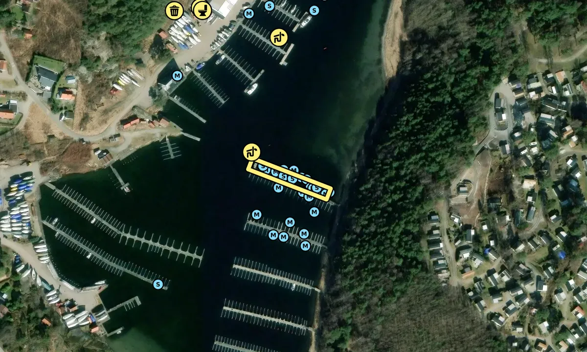 Satelite image of Myggenäs Båtförening