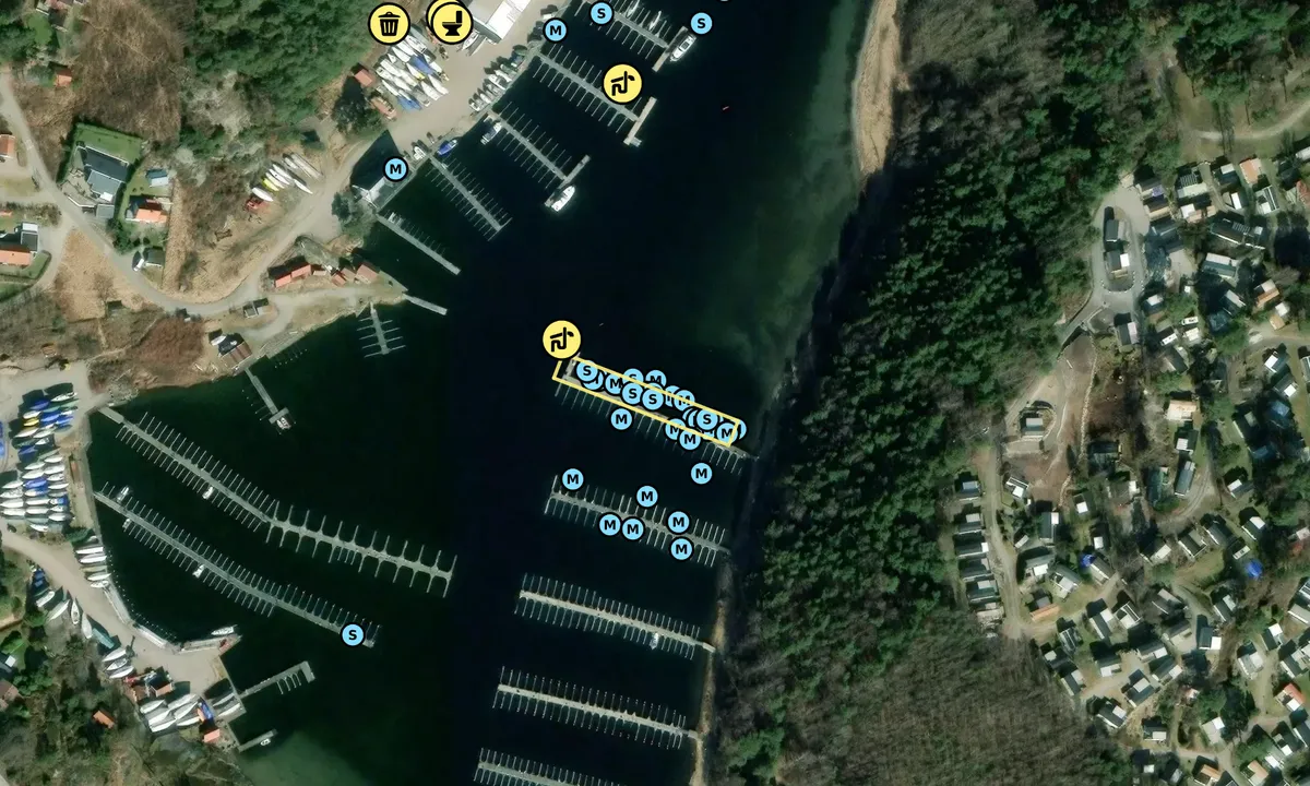 Satelite image of Myggenäs Båtförening