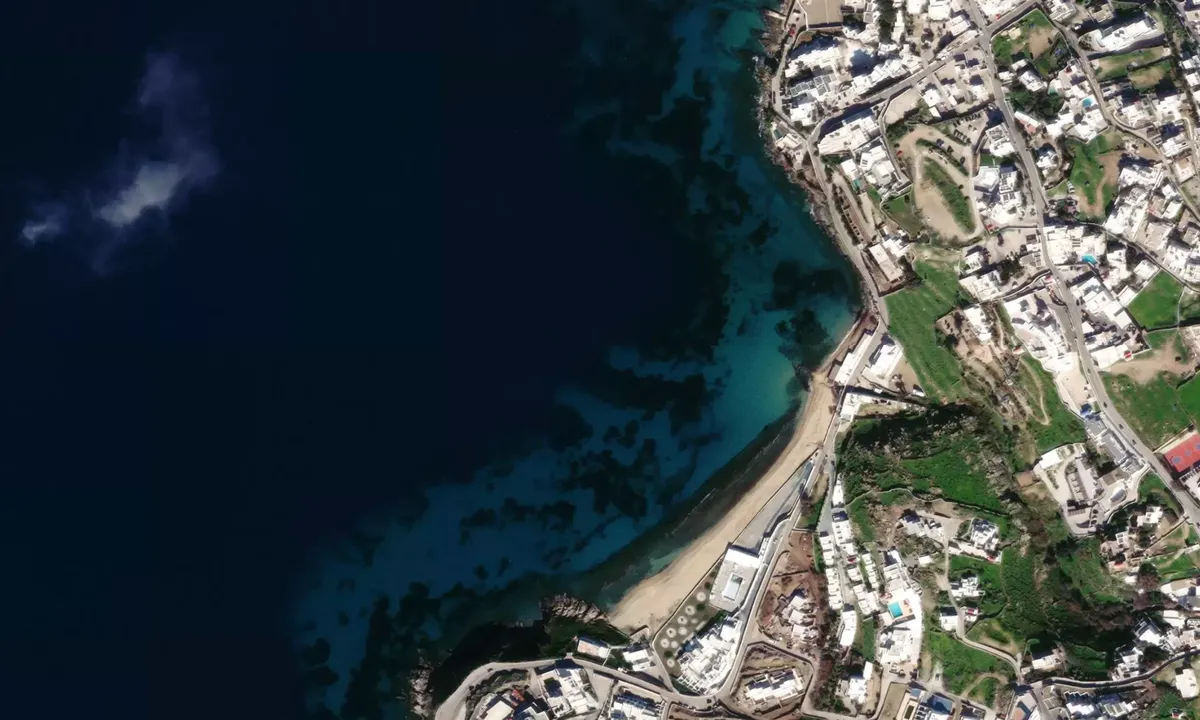 Flyfoto av Mykanos Anchorage