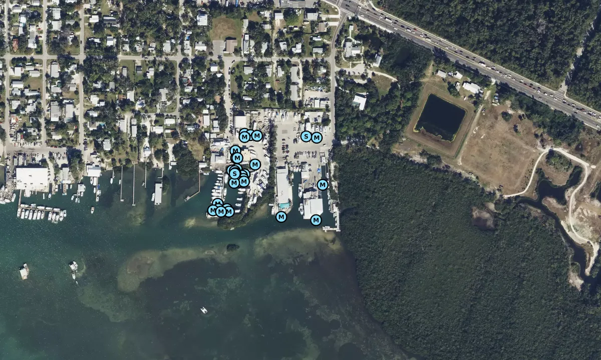 Satelite image of N E Taylor Boat Works