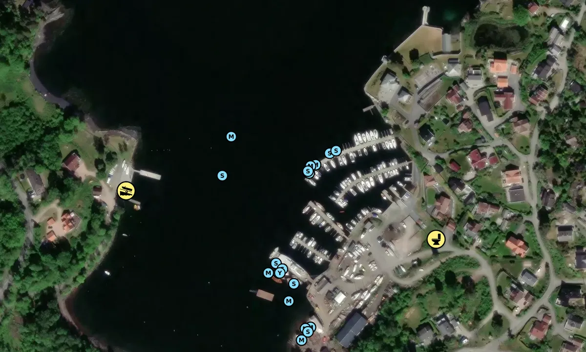 Satelite image of Nærsnes Båtforening