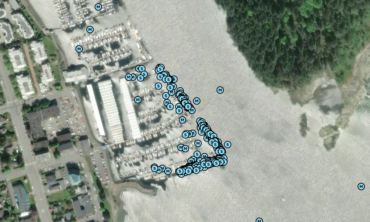 Satelite image of Nanaimo Yacht Club - British Columbia