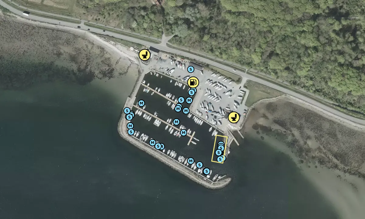 Satelite image of Nappedam Lystbådehavn