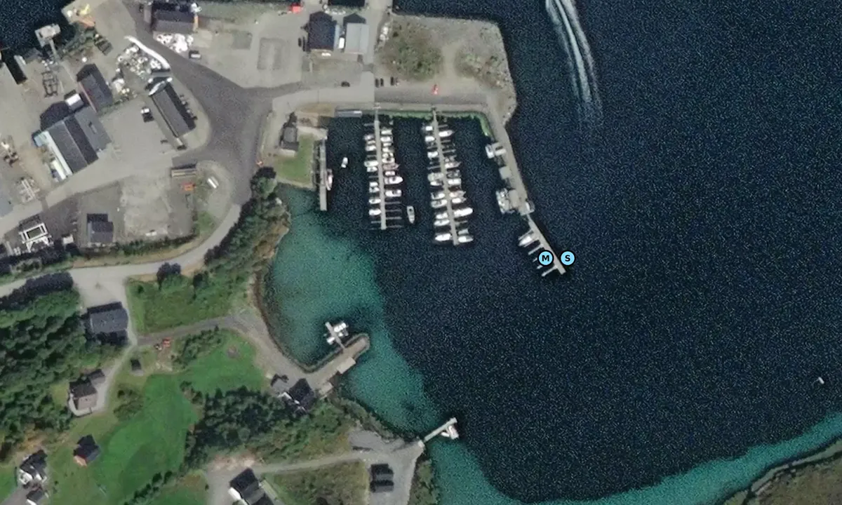 Satelite image of Nautneset Småbåthamn