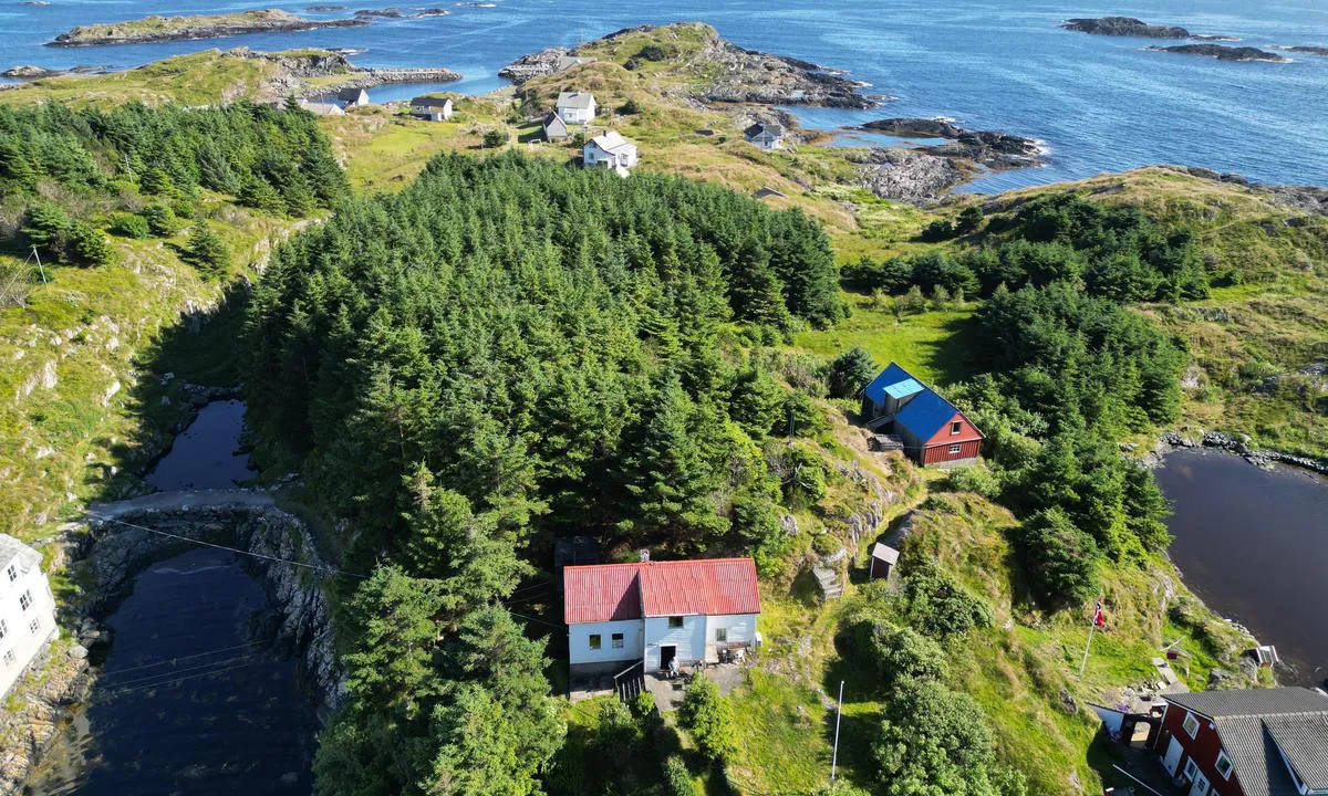 Nautøyna: It is possible to walk thorugh the forest of Sitka and around the island  "Entrance" by the barn