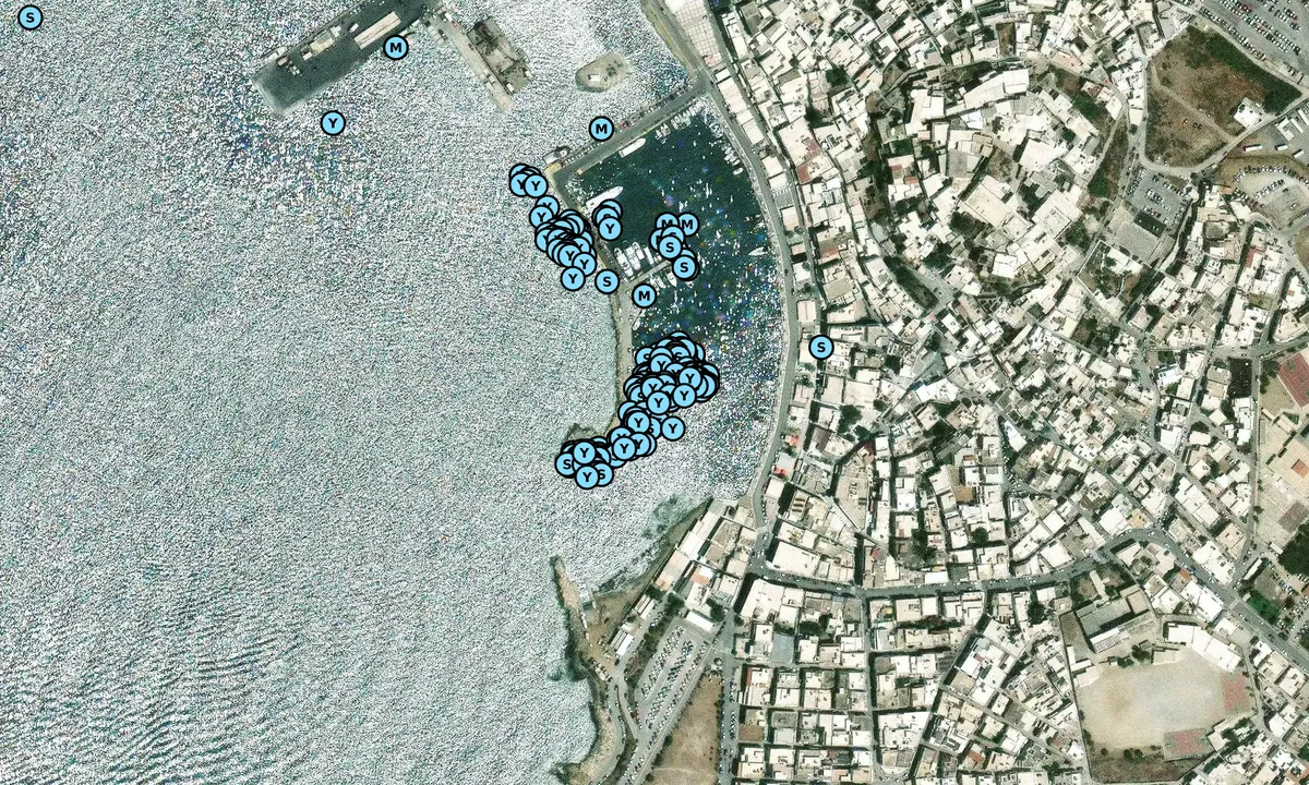 Satelite image of Naxos Marina