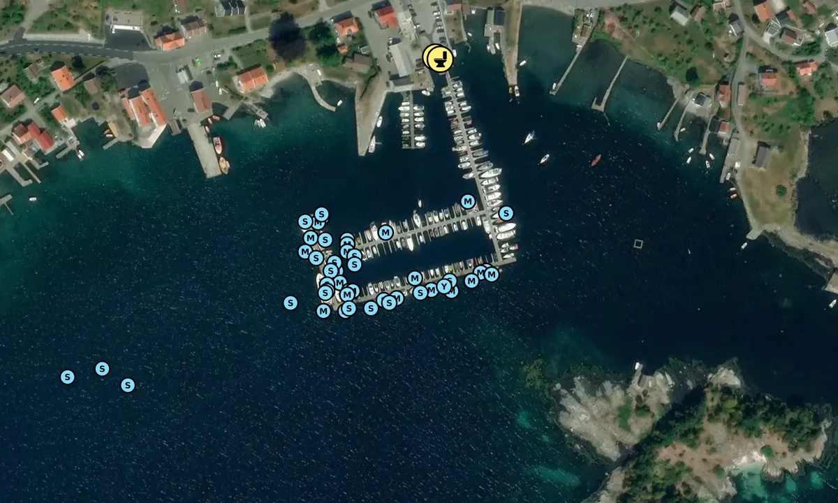 Satelite image of Nedstrand Båtforening