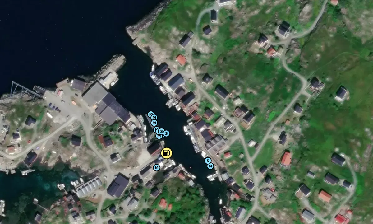 Satelite image of Neipskjæret Gjestebrygge Mausundvær