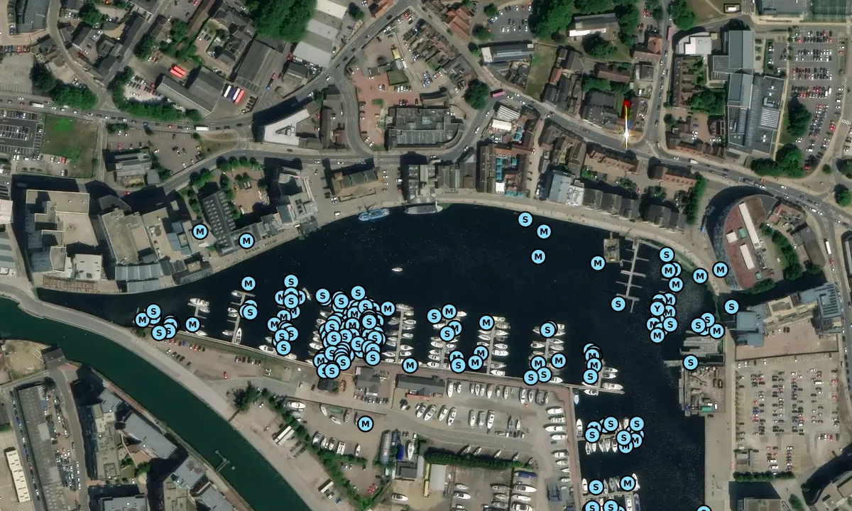 Satelite image of Neptune Marina - Ipswich