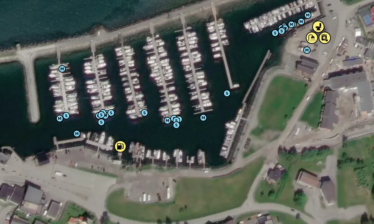Satelite image of Nesna Småbåthavn
