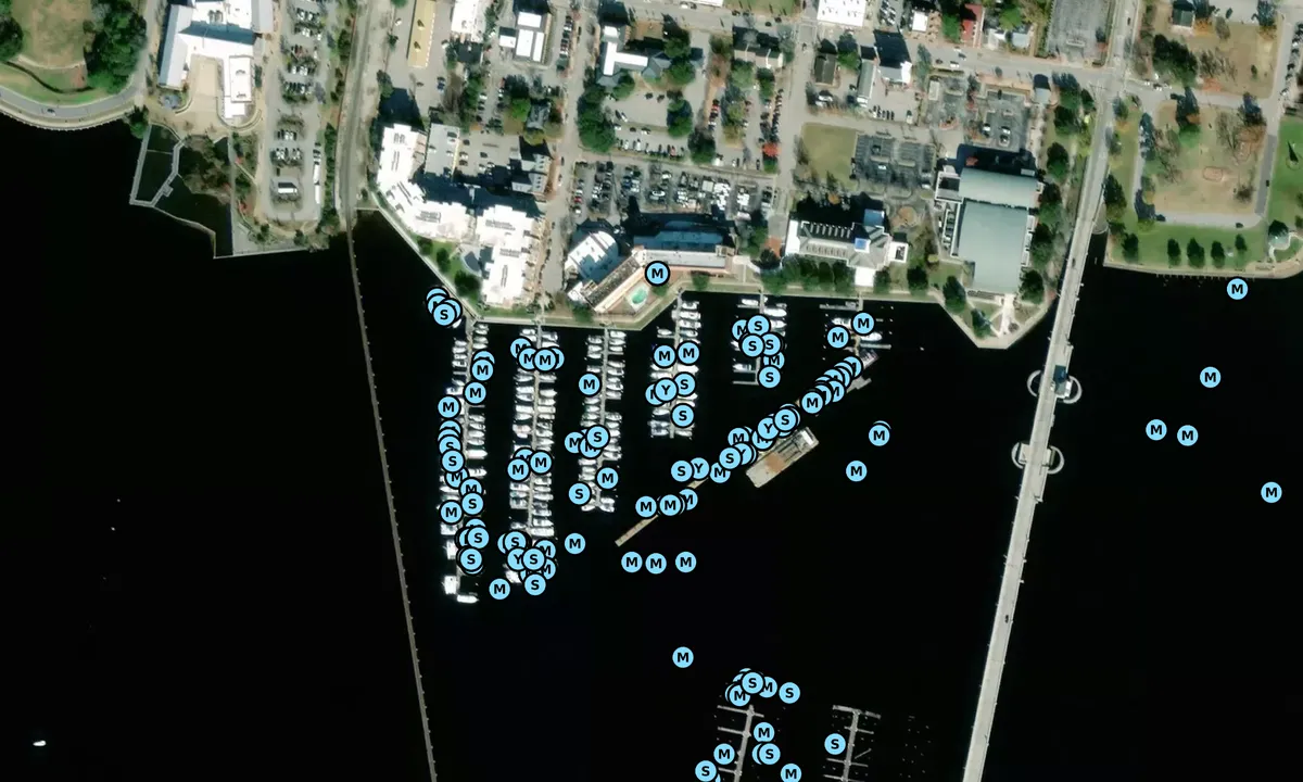 Satelite image of New Bern Grand Marina and Yacht Club
