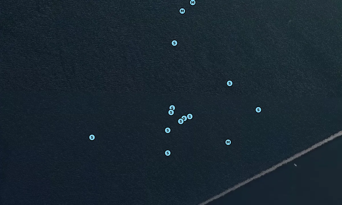 Satelite image of New Haven East Breakwater