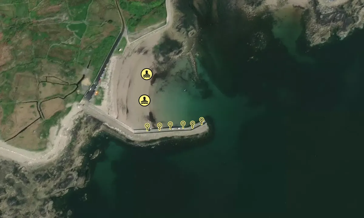 Satelite image of New Spiddal pier