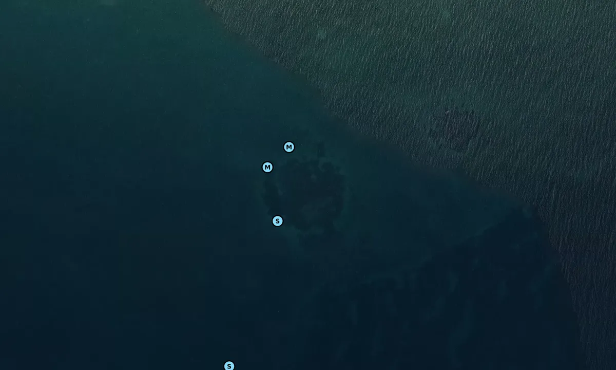 Satelite image of Newfound Habor Key (moorings)