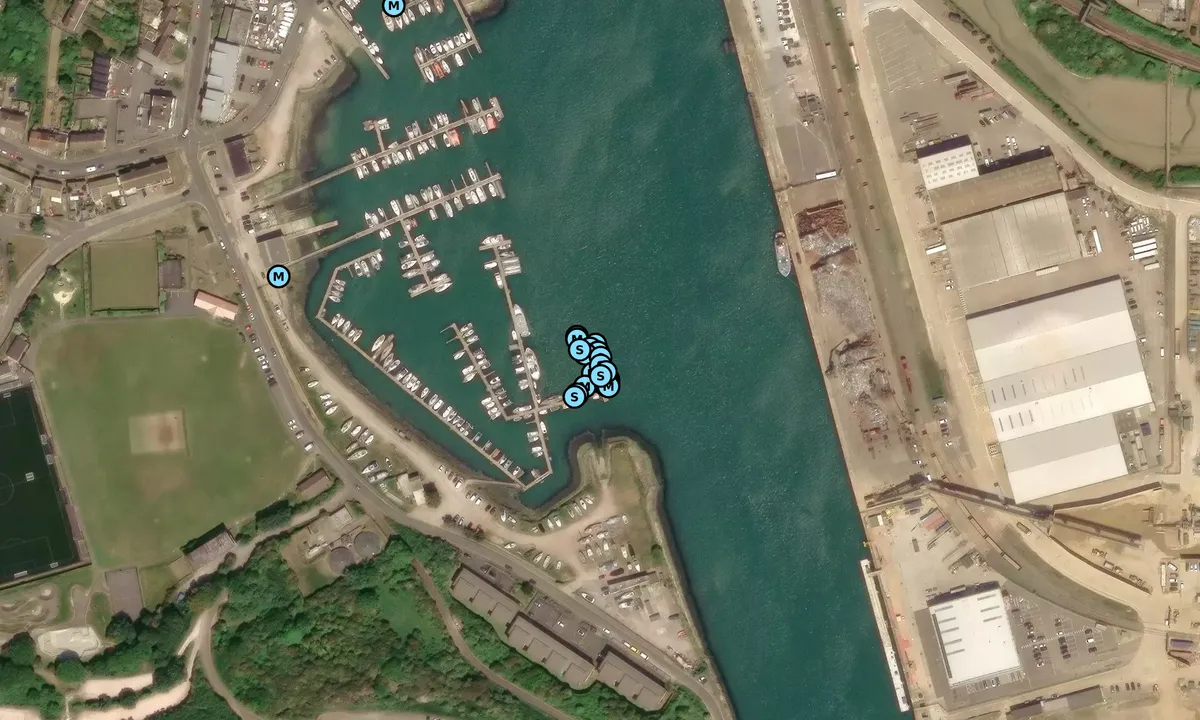 Satelite image of Newhaven Marina - East Sussex