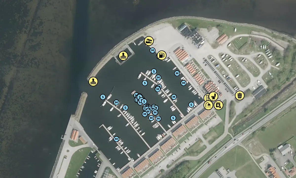 Satelite image of Nibe Lystbådehavn