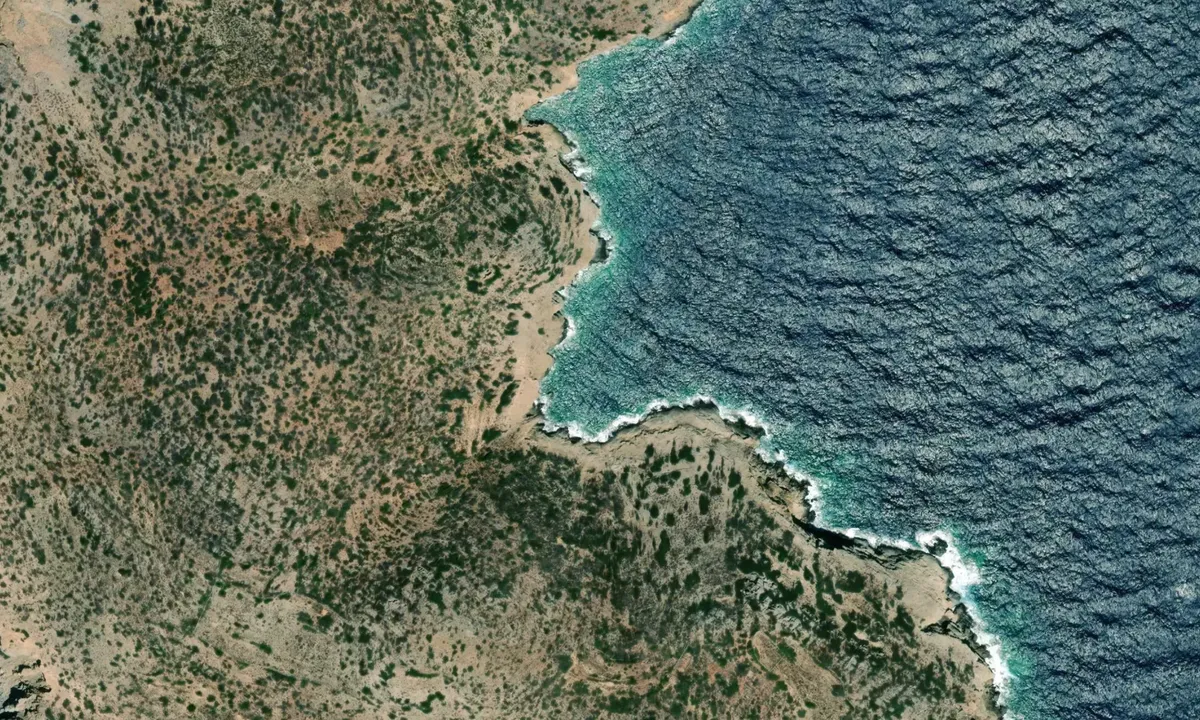 Flyfoto av Nisis Gramvousa East