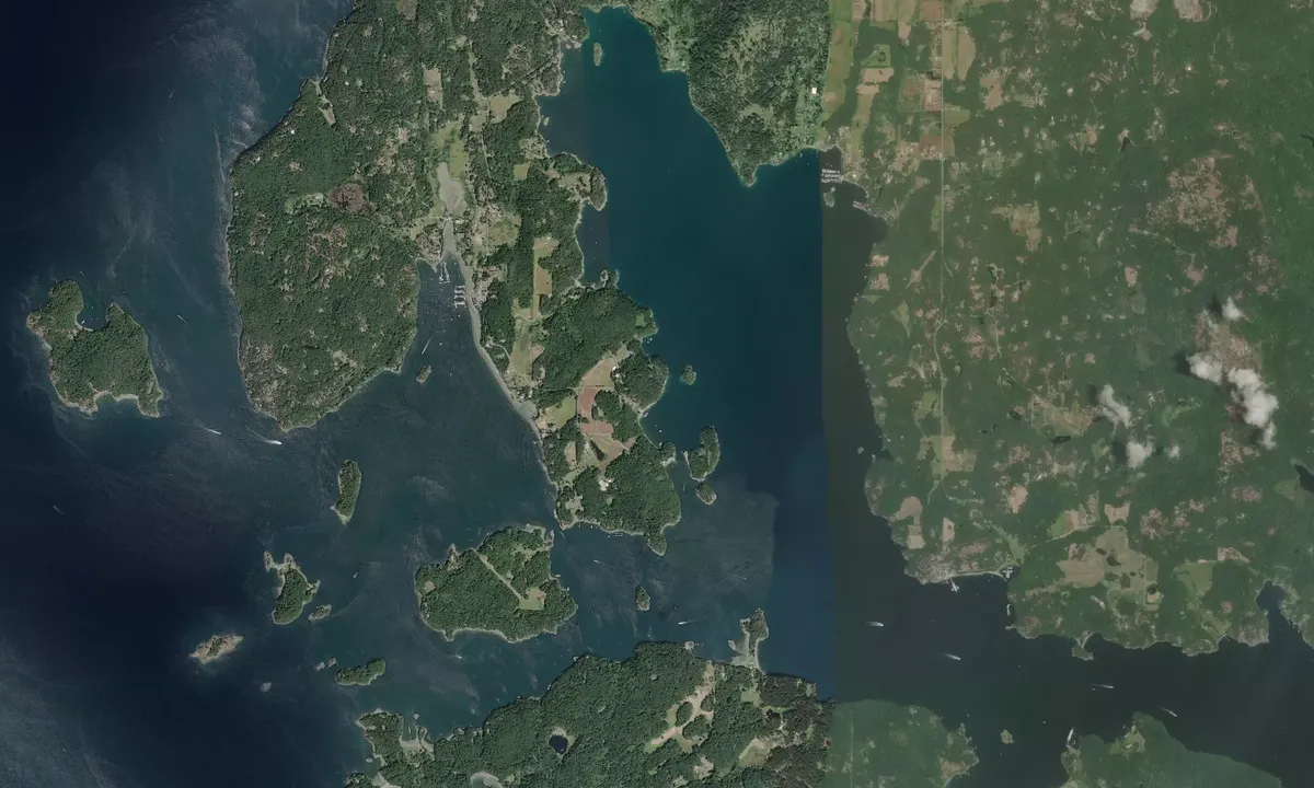 Flyfoto av No Name Bay - Deer Harbor