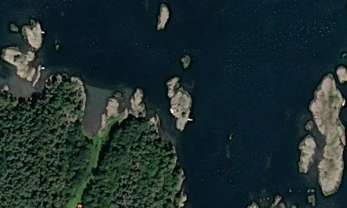 Flyfoto av Nord på Hui - Tønsbergfjorden