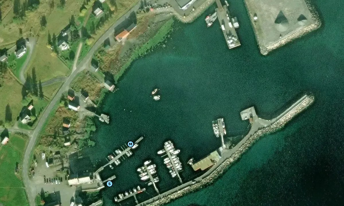 Satelite image of Nordfold Gjestehavn