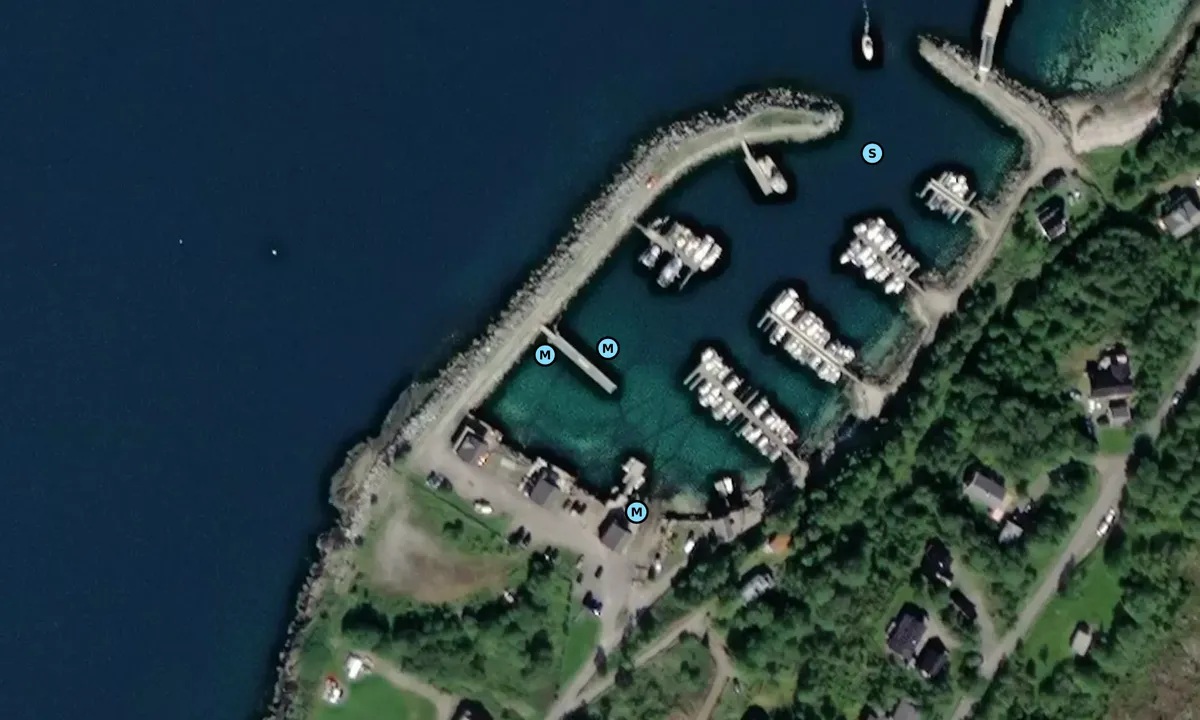 Satelite image of Nordvika Båthavn