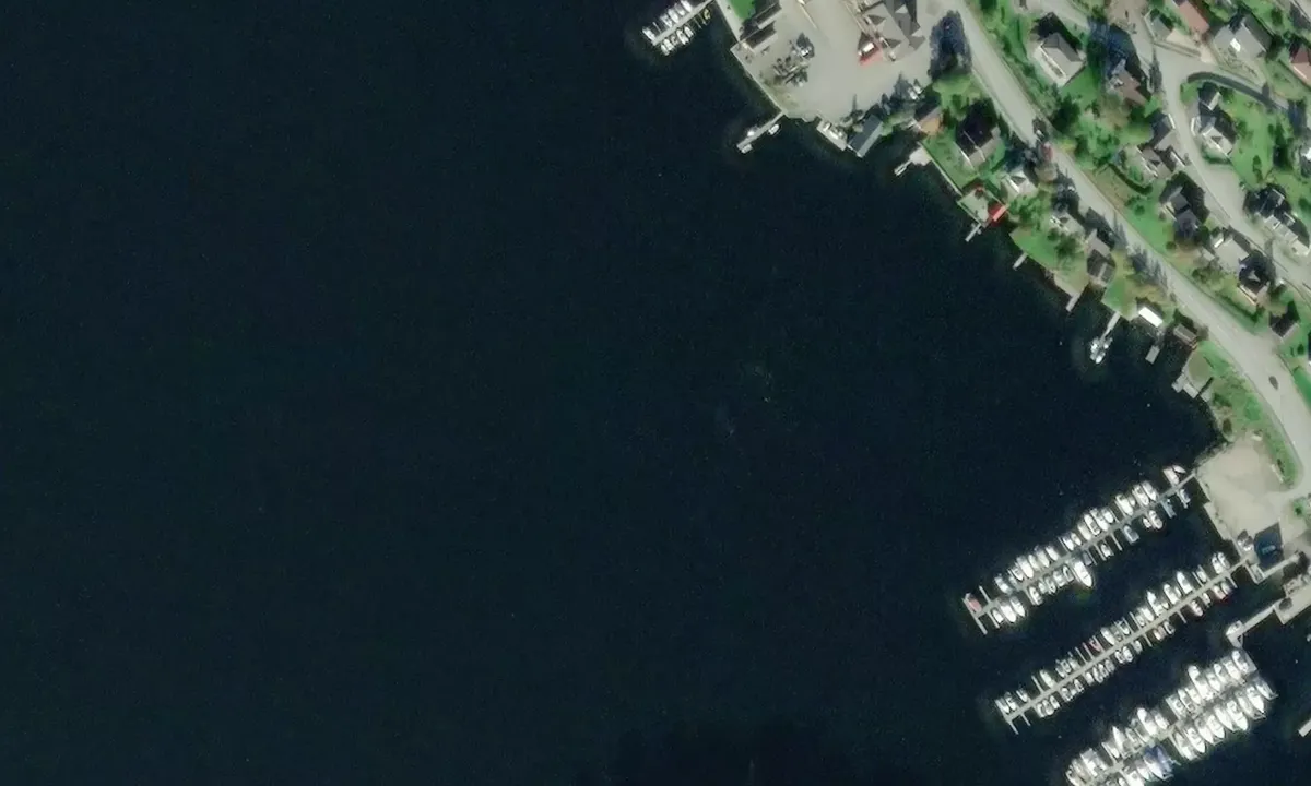 Flyfoto av Norheimsund anchoring area