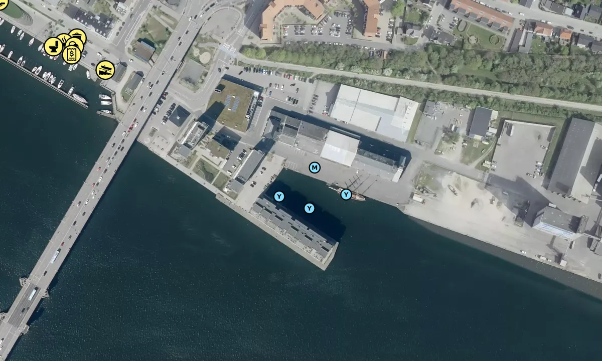 Satelite image of Nørresundby Bådehavn