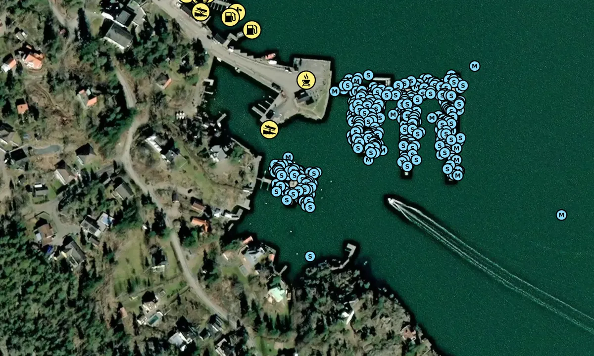 Satelite image of Norrköpings Segelsällskap Gästhamn