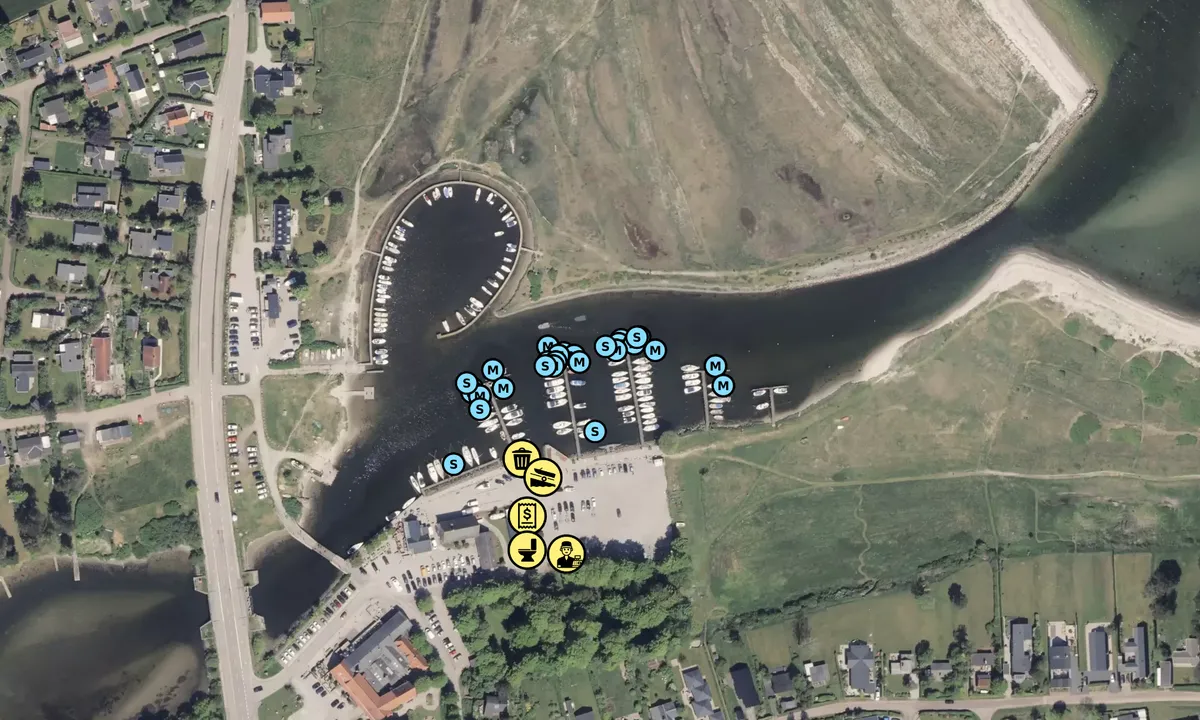 Satelite image of Norsminde Lystbådehavn