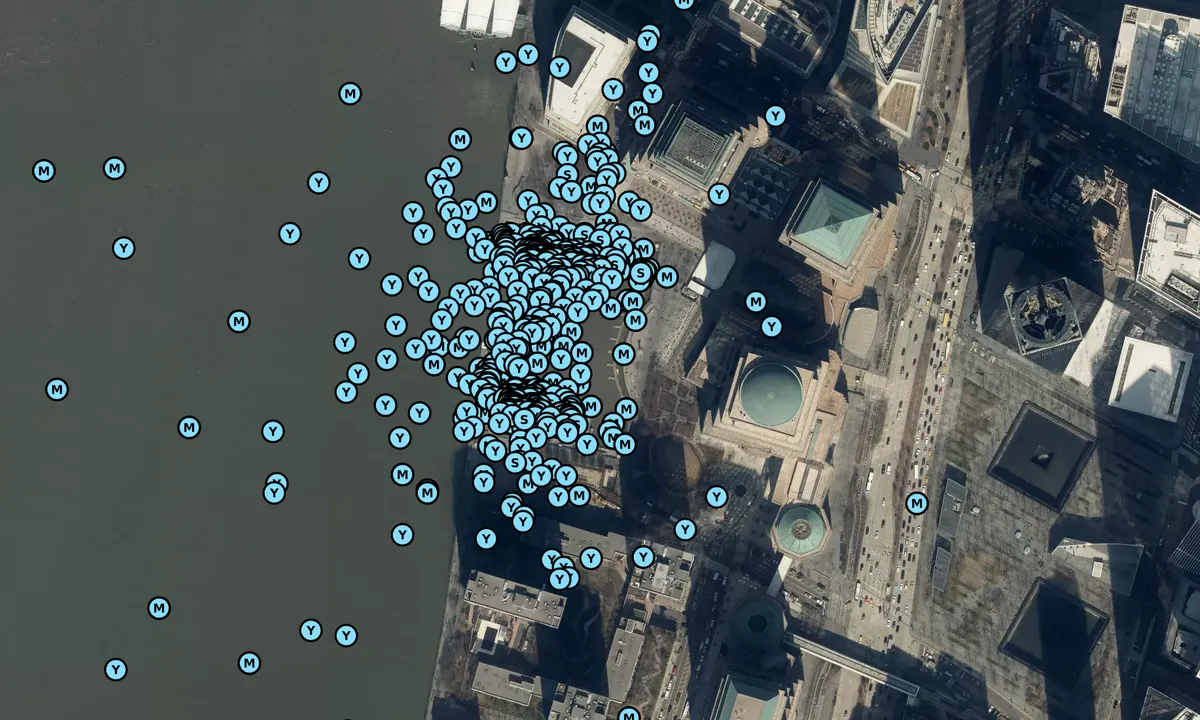 Satelite image of North Cove Marina - New York