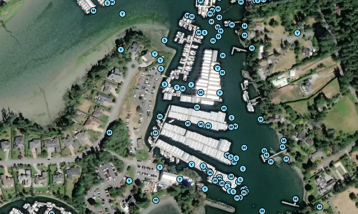Satelite image of North Saanich Marina - Capital