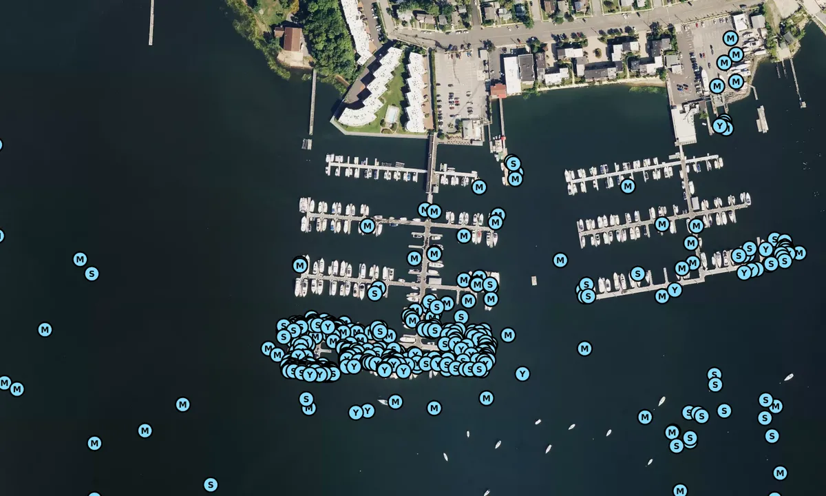 Satelite image of North Shore Yacht Club