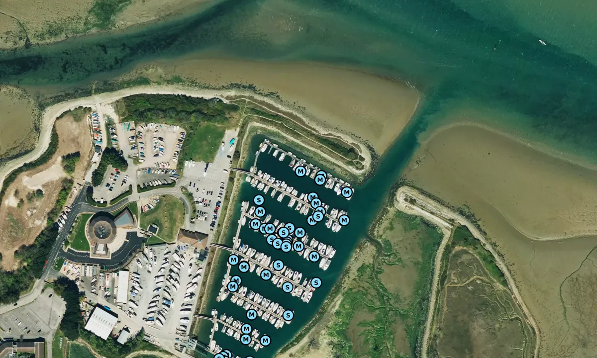 Satelite image of Northney Marina - Hayling Island