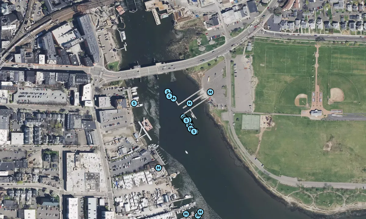 Satelite image of Norwalk Visitors Dock