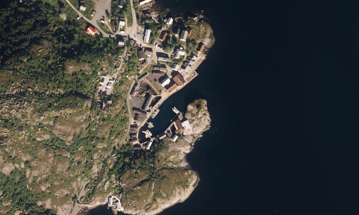 Flyfoto av Nusfjord