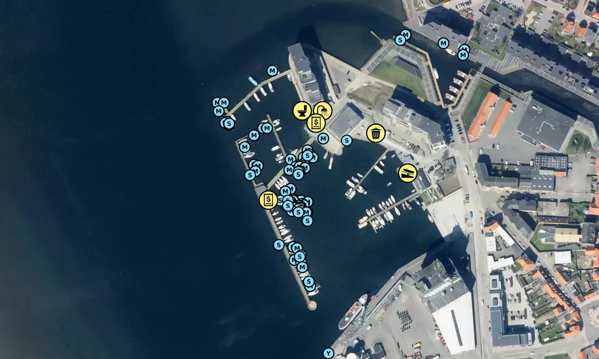 Satelite image of Nykøbing Falster Lystbådehavn