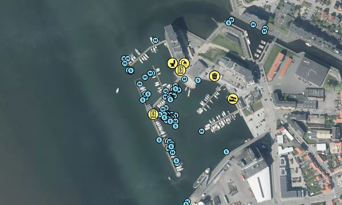 Satelite image of Nykøbing Falster Lystbådehavn