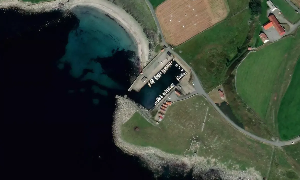 Satelite image of Obrestad havn