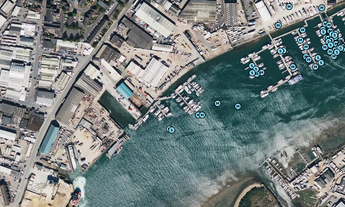 Satelite image of Ocean Quay Marina - Southampton