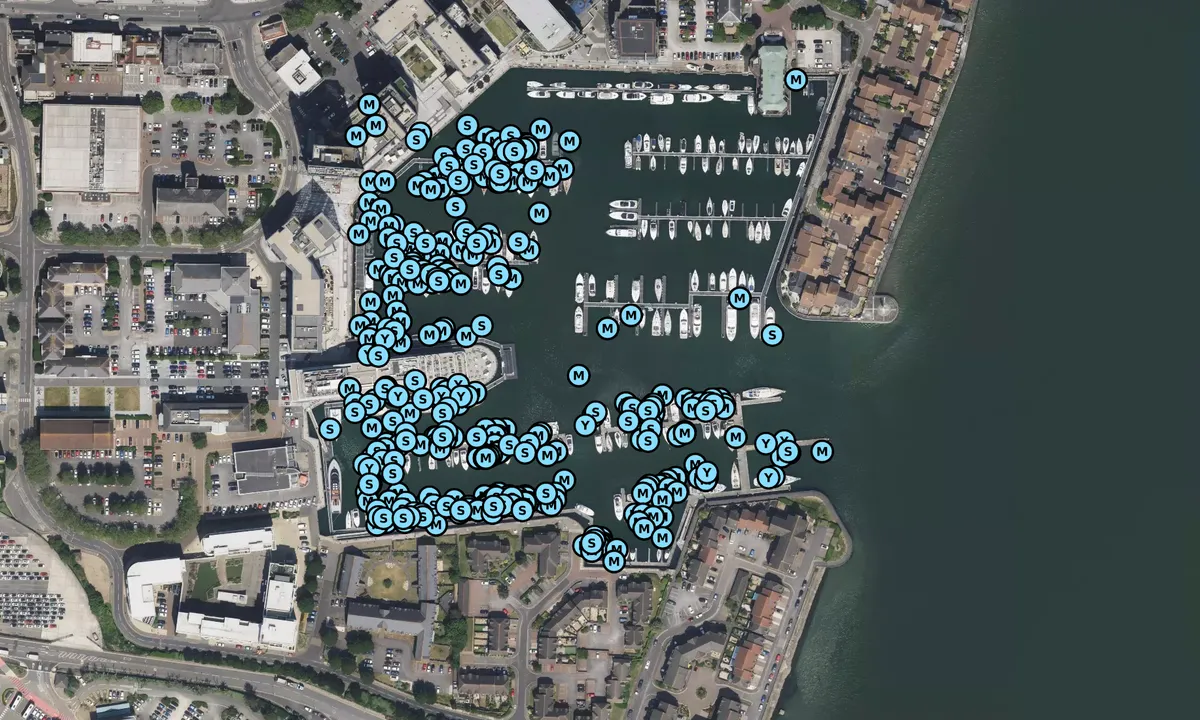 Satelite image of Ocean Village Marina - Southampton