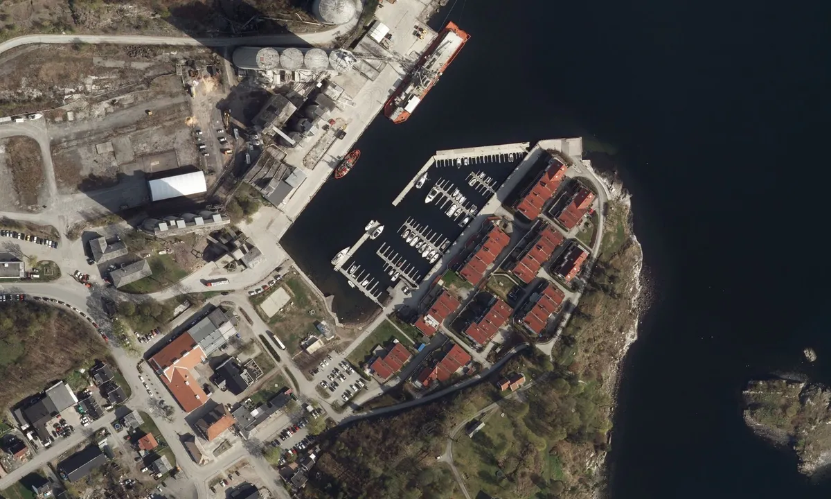 Flyfoto av Odden Marina Båtforening