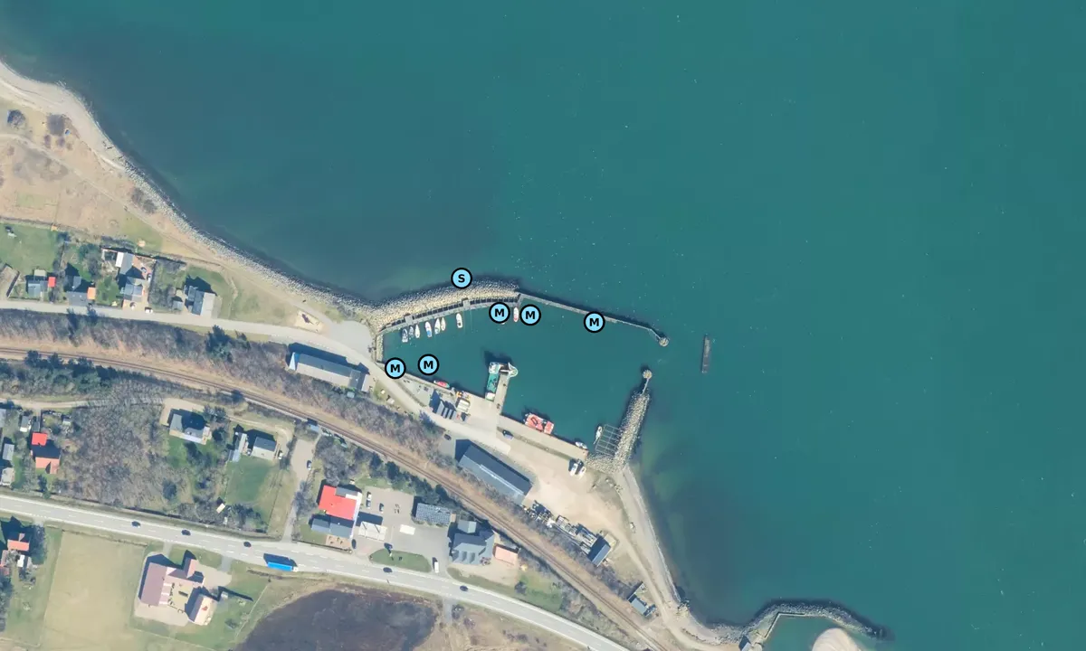Flyfoto av Oddesund Nord Lystbåde- og Fiskerihavn