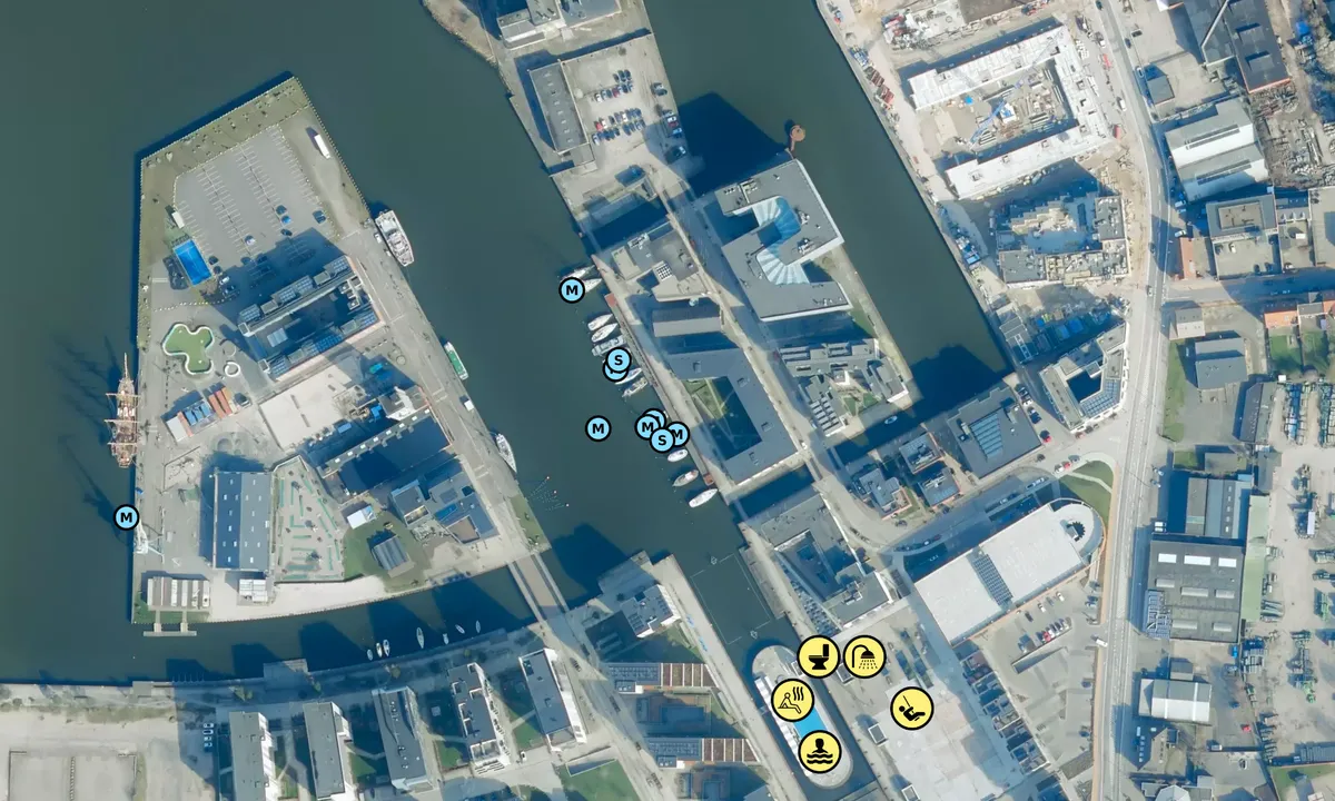 Satelite image of Odense gjestehavn