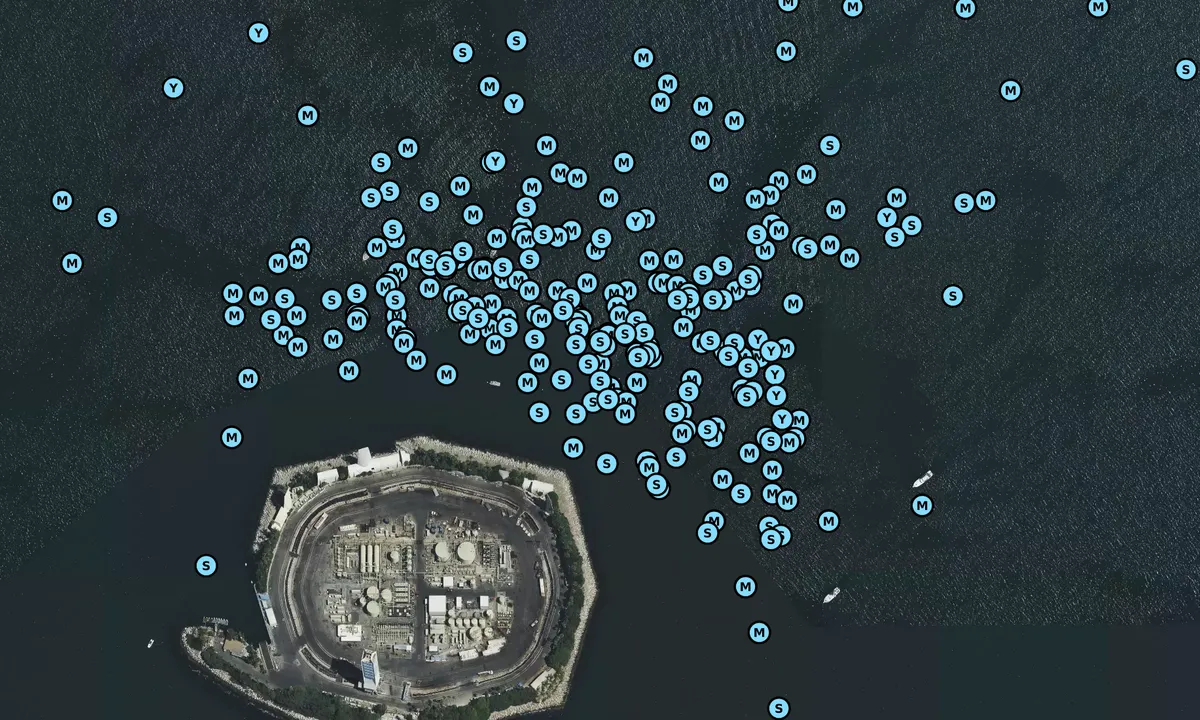 Satelite image of Oil Island (Island White)
